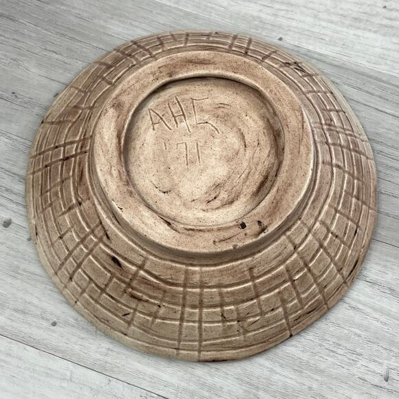 Byron Molds Ceramic Mushroom 1971 Hand Painted Vintage Cottage Textured Bowl - Picture 4 of 10